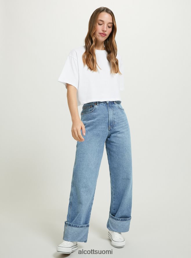 vaatetus fi Alcott naiset tavalliset farkut, joissa on laskos d005 vaaleansininen HL28P050