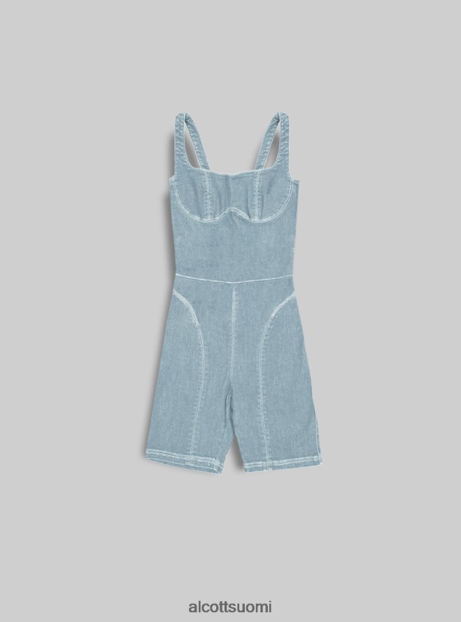 vaatetus fi Alcott naiset lyhyt denim pyöräilijän verryttelypuku d001 syvän sininen HL28P0142