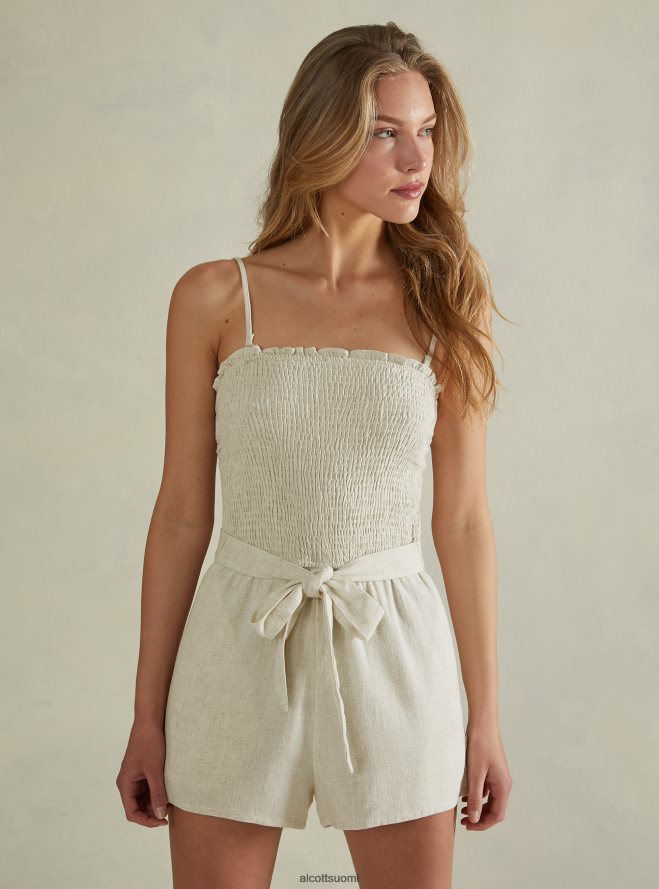 vaatetus fi Alcott naiset pellavasekoite lyhyt haalari c0578 beige HL28P0402