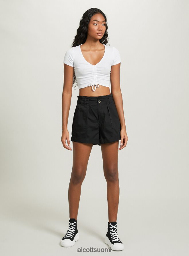 vaatetus fi Alcott naiset cargo shortsit bk1 musta HL28P029