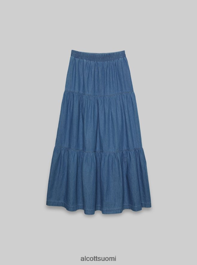 vaatetus fi Alcott naiset denim midi hame d005 vaaleansininen HL28P0125