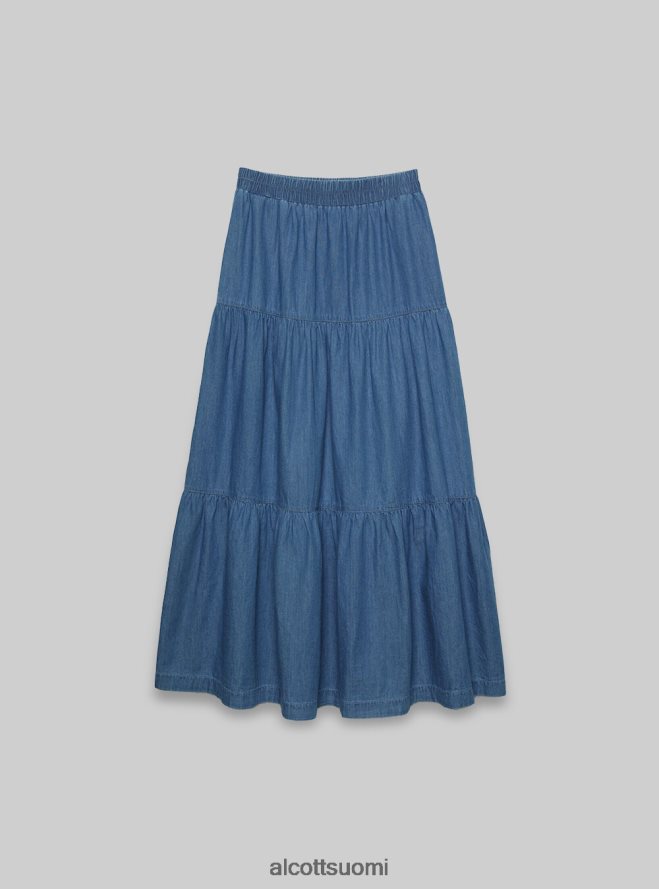 vaatetus fi Alcott naiset denim midi hame d005 vaaleansininen HL28P0125