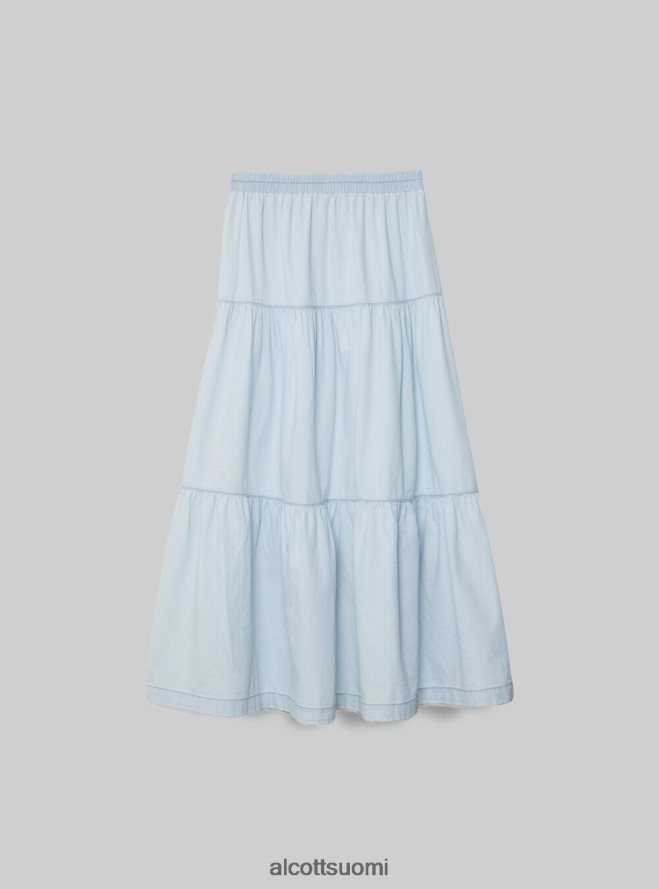 vaatetus fi Alcott naiset denim midi hame d005 vaaleansininen HL28P0367