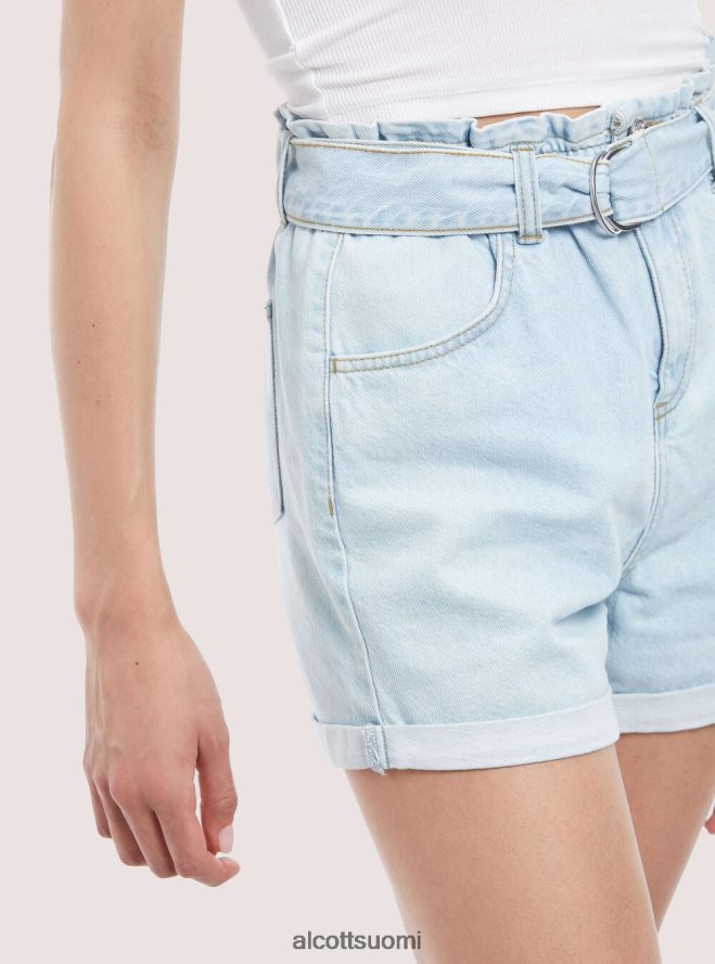 vaatetus fi Alcott naiset farkkushortsit hihnalla d007 vaaleansininen HL28P0220