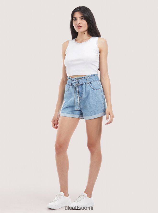 vaatetus fi Alcott naiset farkkushortsit hihnalla d007 vaaleansininen HL28P0332