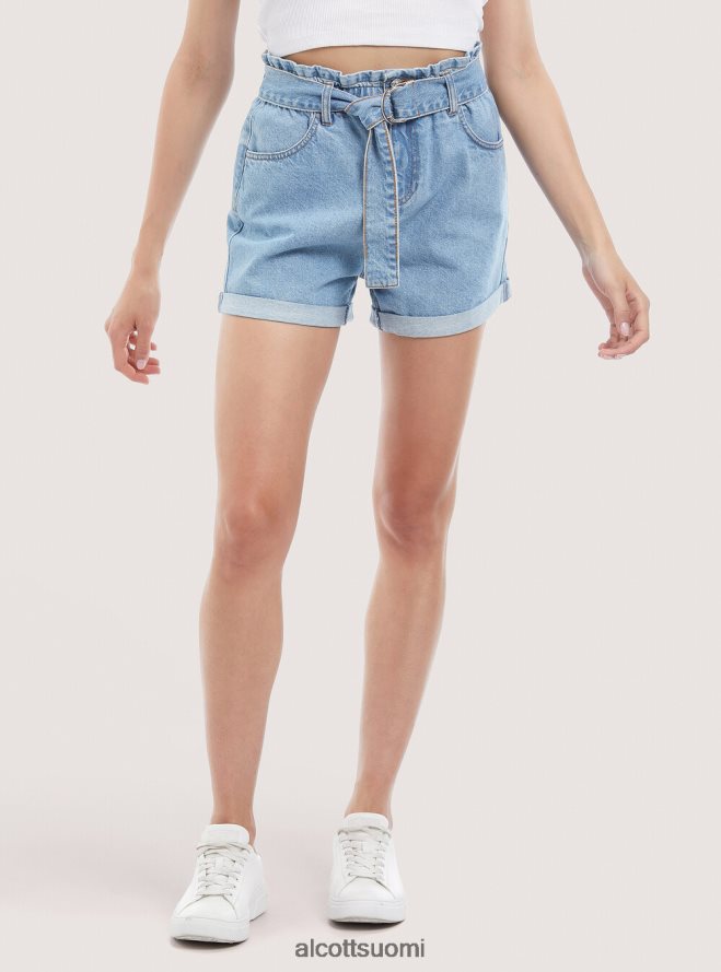 vaatetus fi Alcott naiset farkkushortsit hihnalla d007 vaaleansininen HL28P0332