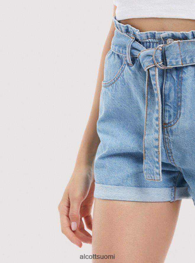 vaatetus fi Alcott naiset farkkushortsit hihnalla d007 vaaleansininen HL28P0332