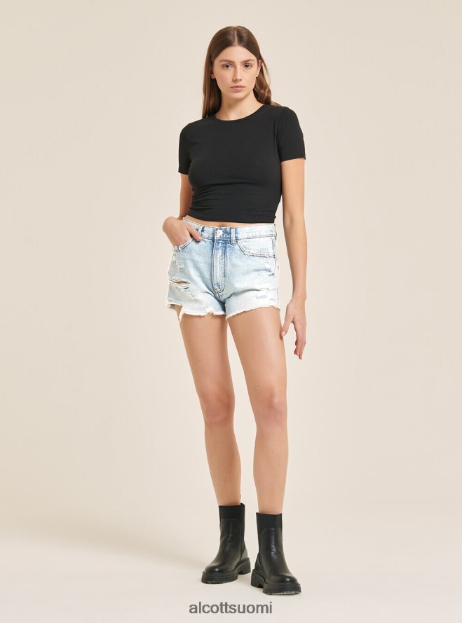 vaatetus fi Alcott naiset farkkushortsit repeytyksillä d003 keskisininen HL28P0371