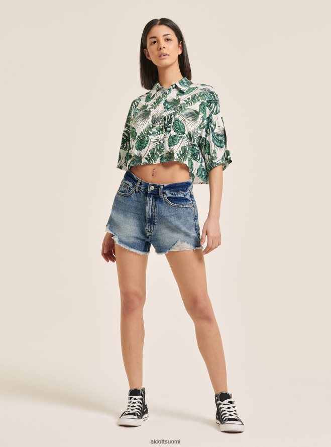 vaatetus fi Alcott naiset farkkushortsit repeytyksillä d003 keskisininen HL28P0459