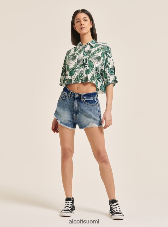 vaatetus fi Alcott naiset farkkushortsit repeytyksillä d003 keskisininen HL28P0459