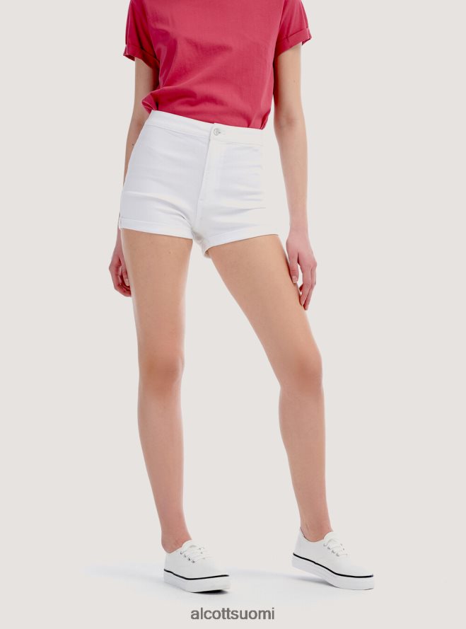 vaatetus fi Alcott naiset joustavat farkkushortsit käänteisillä d099 valkoinen HL28P0250