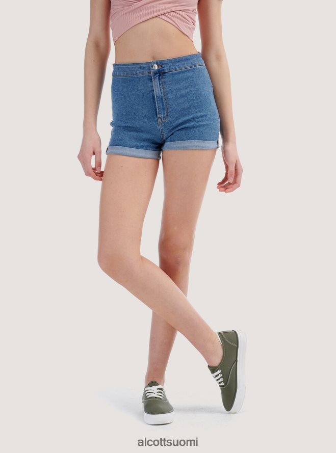 vaatetus fi Alcott naiset joustavat farkkushortsit käänteisillä d099 valkoinen HL28P0282