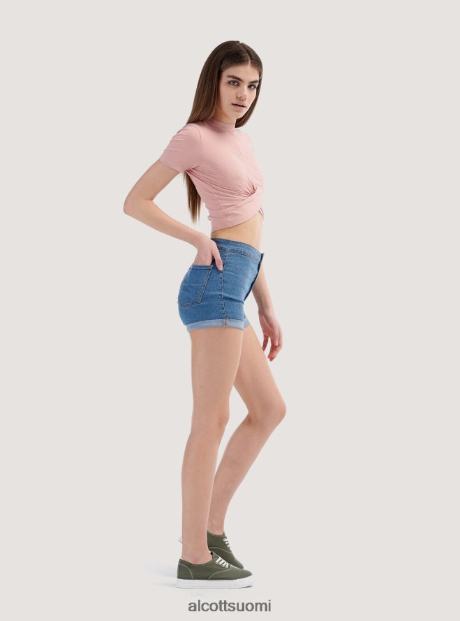 vaatetus fi Alcott naiset joustavat farkkushortsit käänteisillä d099 valkoinen HL28P0282