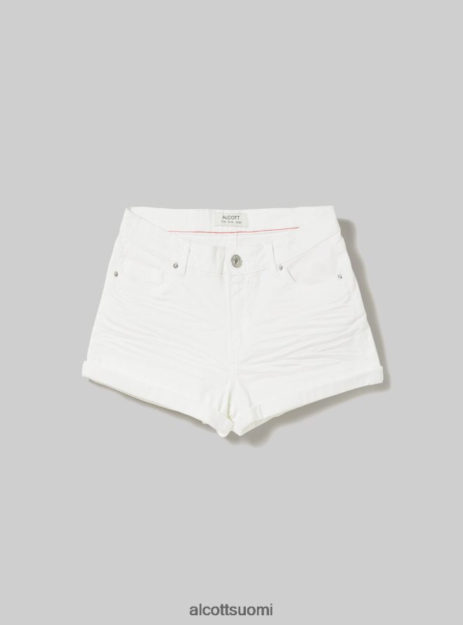 vaatetus fi Alcott naiset joustavat twill-shortsit käänteisillä bk1 musta HL28P0123