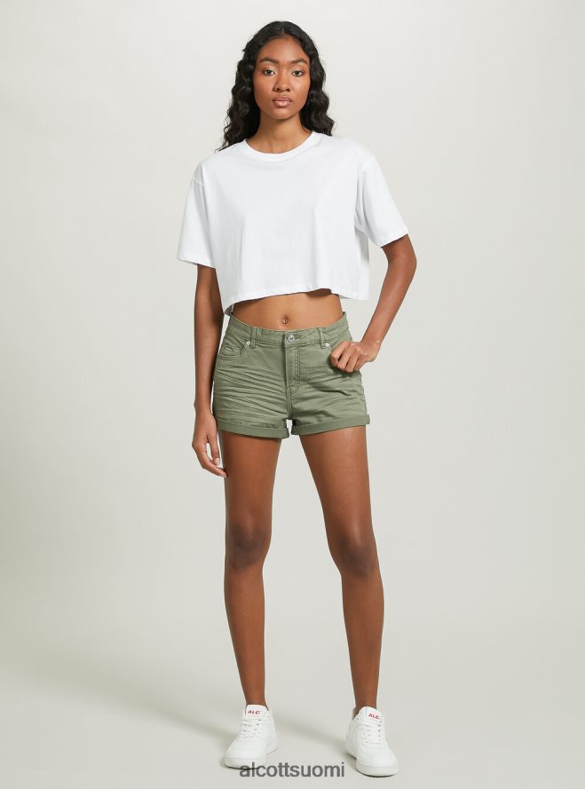 vaatetus fi Alcott naiset joustavat twill-shortsit käänteisillä bk1 musta HL28P0204