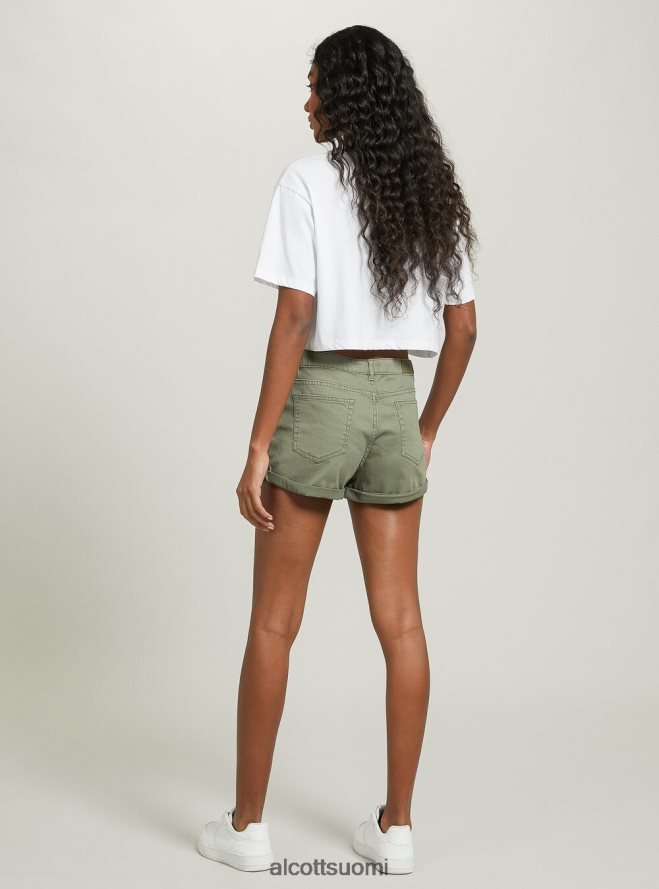 vaatetus fi Alcott naiset joustavat twill-shortsit käänteisillä bk1 musta HL28P0204