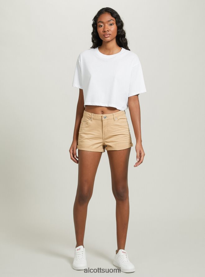 vaatetus fi Alcott naiset joustavat twill-shortsit käänteisillä bk1 musta HL28P0385