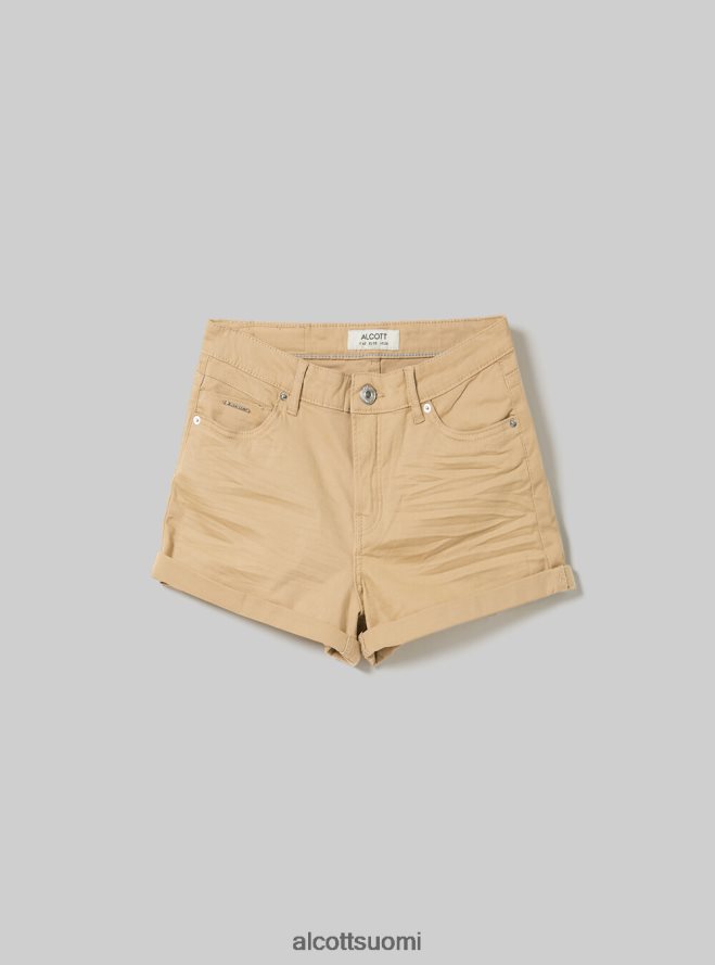 vaatetus fi Alcott naiset joustavat twill-shortsit käänteisillä bk1 musta HL28P0385