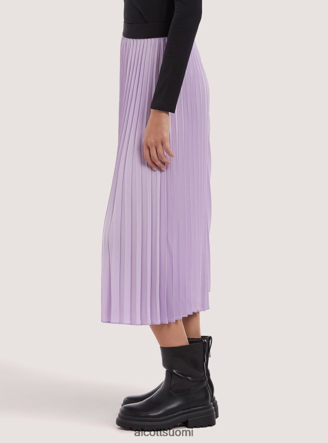 vaatetus fi Alcott naiset laskostettu midihame bk1 musta HL28P0120