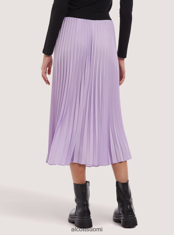 vaatetus fi Alcott naiset laskostettu midihame bk1 musta HL28P0120