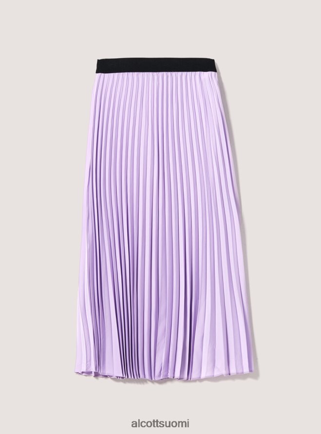 vaatetus fi Alcott naiset laskostettu midihame bk1 musta HL28P0120