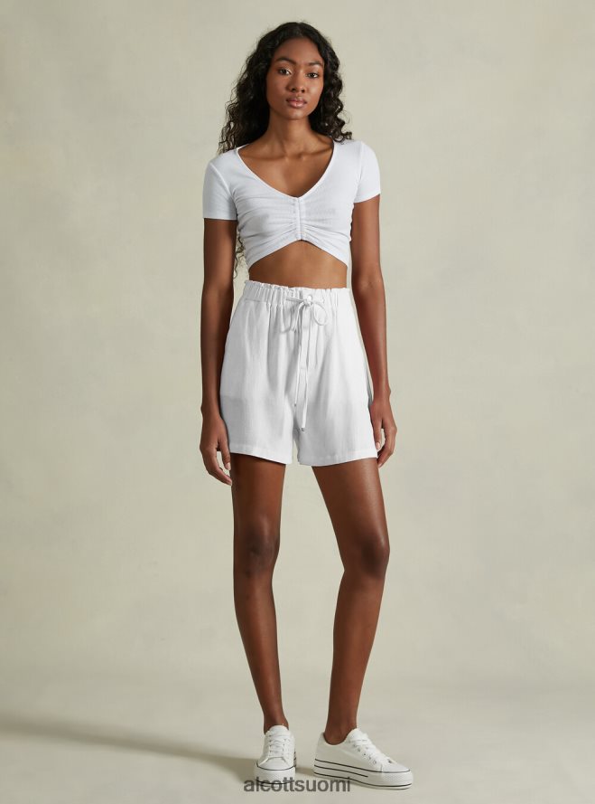 vaatetus fi Alcott naiset pellavasekoite shortsit bg3 beige valo HL28P023