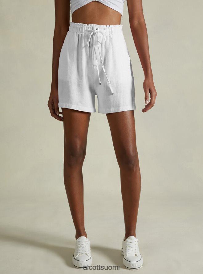 vaatetus fi Alcott naiset pellavasekoite shortsit bg3 beige valo HL28P023