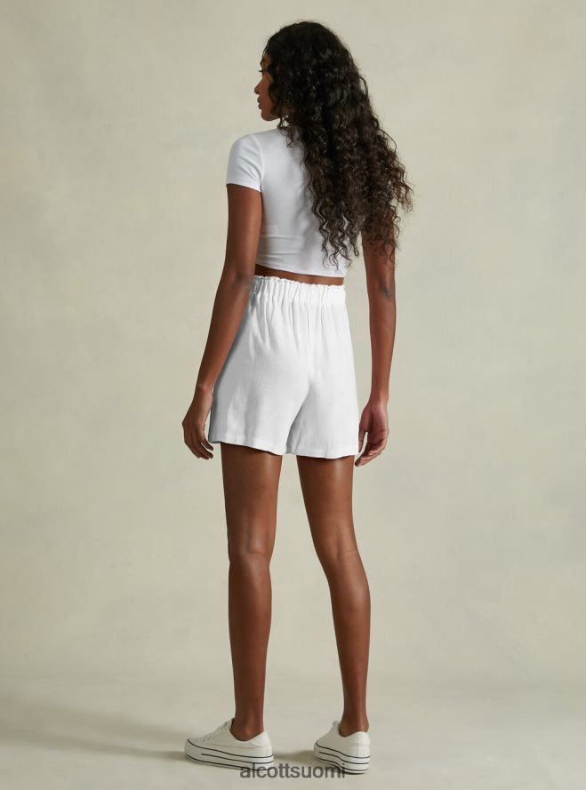 vaatetus fi Alcott naiset pellavasekoite shortsit bg3 beige valo HL28P023