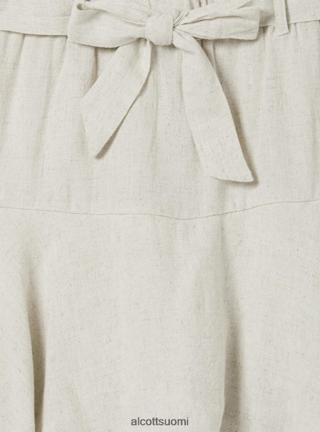 vaatetus fi Alcott naiset pellavasekoite skort hihnalla bg3 beige valo HL28P0276