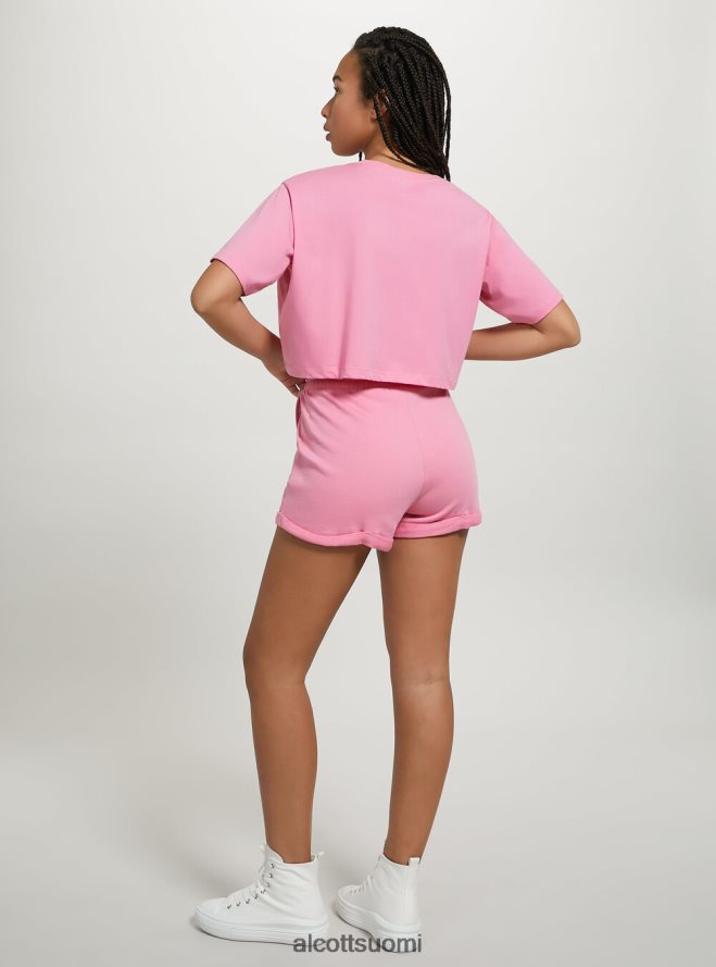 vaatetus fi Alcott naiset puuvillashortsit, joissa roll up ja kiristysnyöri bk1 musta HL28P0137