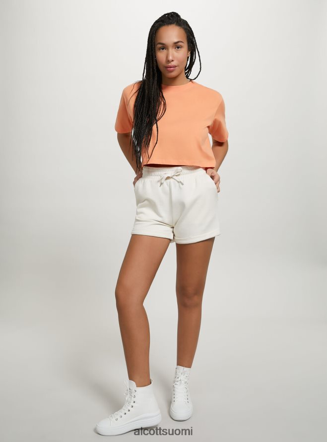 vaatetus fi Alcott naiset puuvillashortsit, joissa roll up ja kiristysnyöri bk1 musta HL28P0411