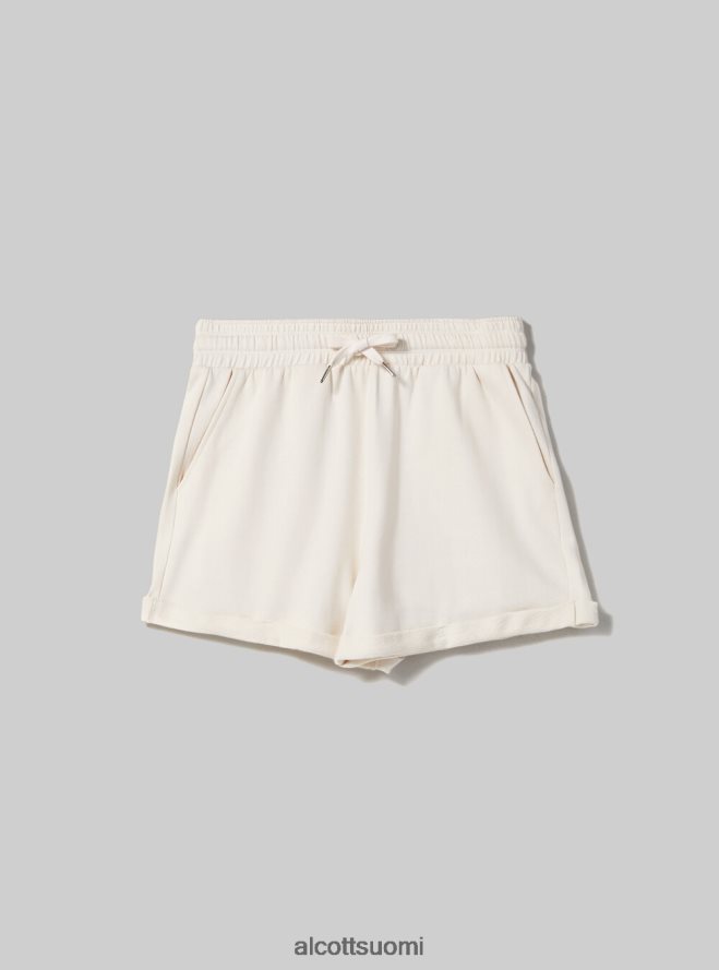 vaatetus fi Alcott naiset puuvillashortsit, joissa roll up ja kiristysnyöri bk1 musta HL28P0411