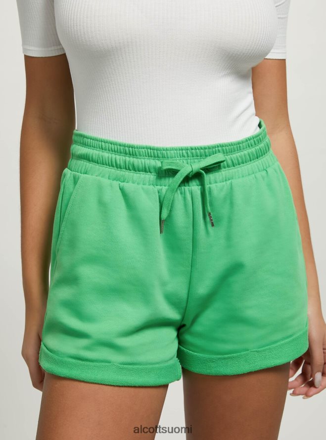 vaatetus fi Alcott naiset puuvillashortsit, joissa roll up ja kiristysnyöri bk1 musta HL28P0445