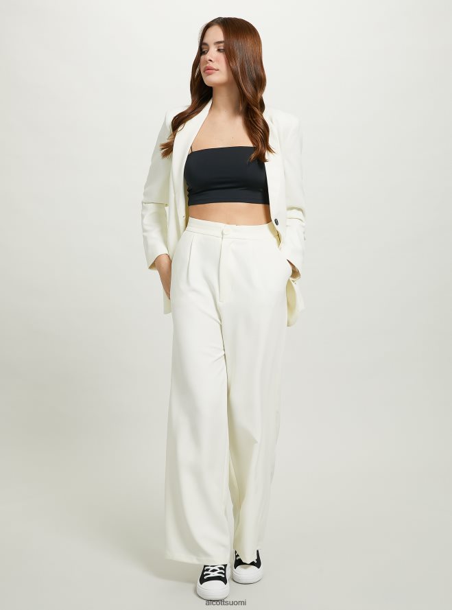 vaatetus fi Alcott naiset leveät housut laskoksilla bk1 musta HL28P0103