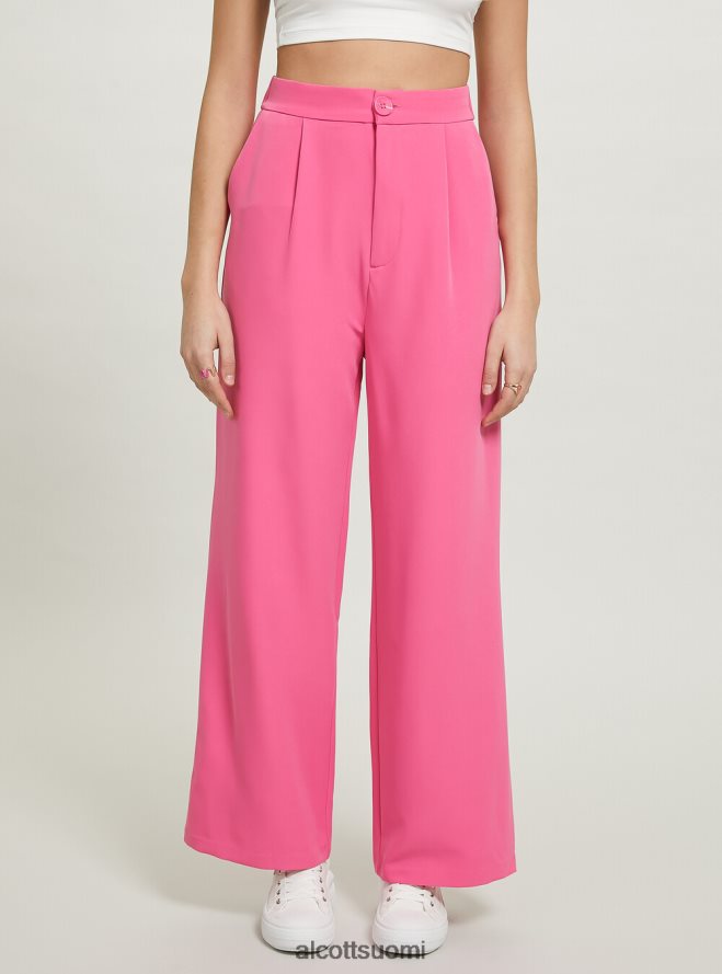 vaatetus fi Alcott naiset leveät housut laskoksilla bk1 musta HL28P084