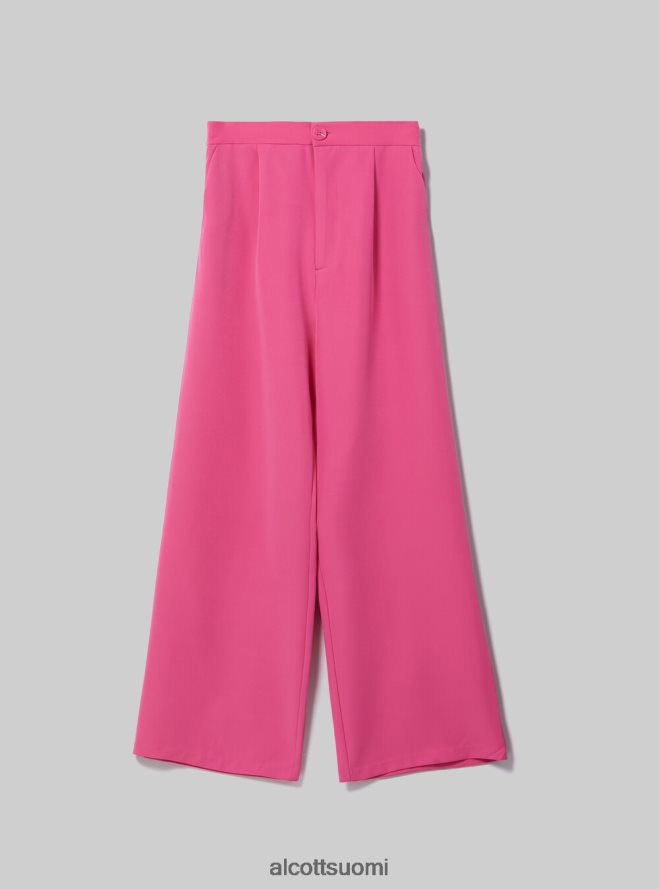 vaatetus fi Alcott naiset leveät housut laskoksilla bk1 musta HL28P084