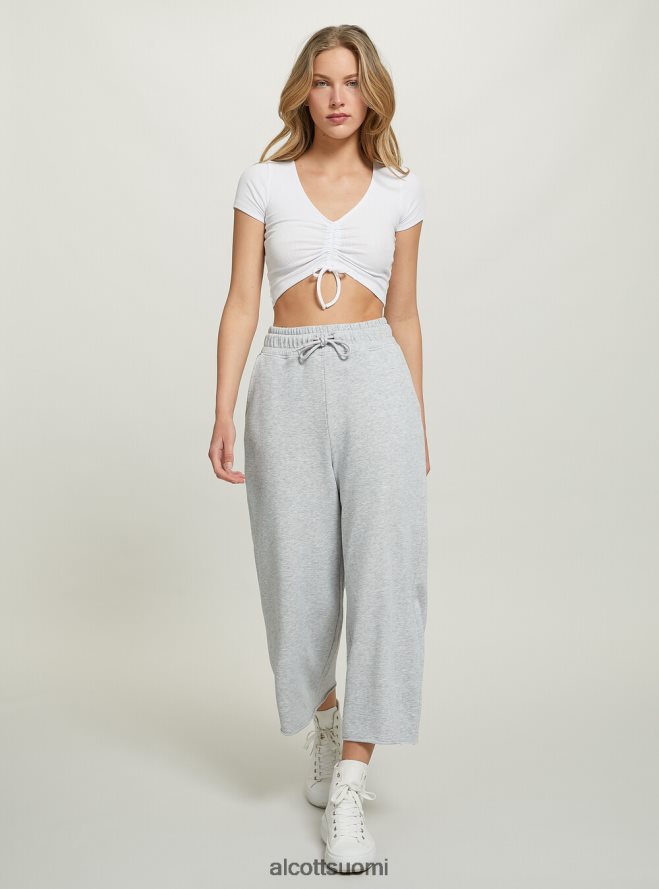 vaatetus fi Alcott naiset lyhennetyt fleece-leggingsit, joissa joustava vyötärönauha bk1 musta HL28P0232