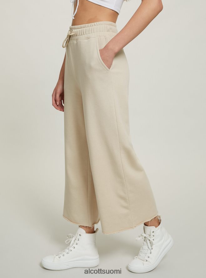 vaatetus fi Alcott naiset lyhennetyt fleece-leggingsit, joissa joustava vyötärönauha bk1 musta HL28P0403