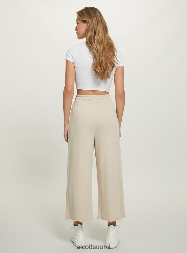 vaatetus fi Alcott naiset lyhennetyt fleece-leggingsit, joissa joustava vyötärönauha bk1 musta HL28P0403