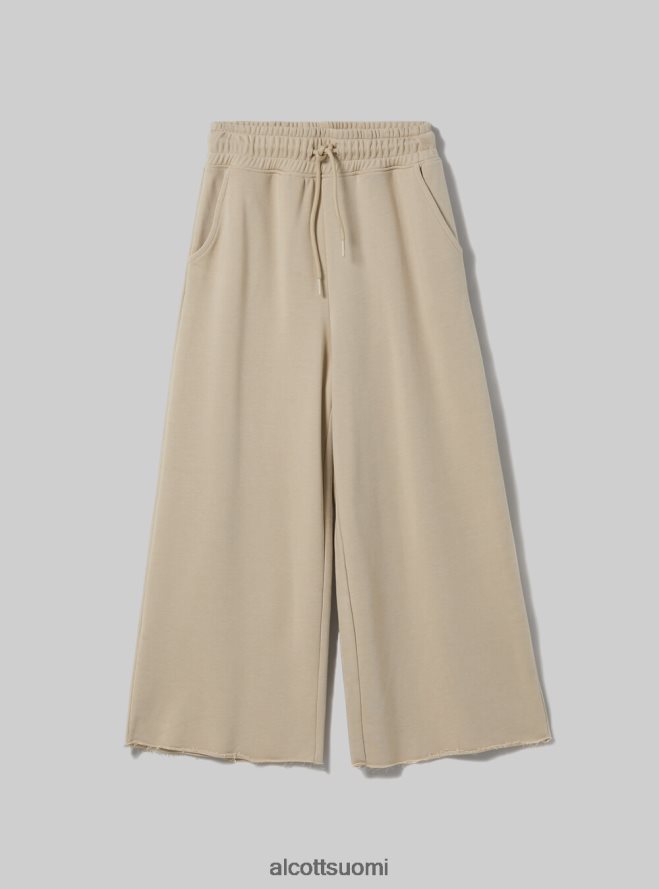 vaatetus fi Alcott naiset lyhennetyt fleece-leggingsit, joissa joustava vyötärönauha bk1 musta HL28P0403