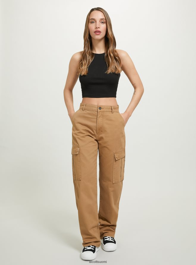 vaatetus fi Alcott naiset pantalone lasti twillissä bk1 musta HL28P093