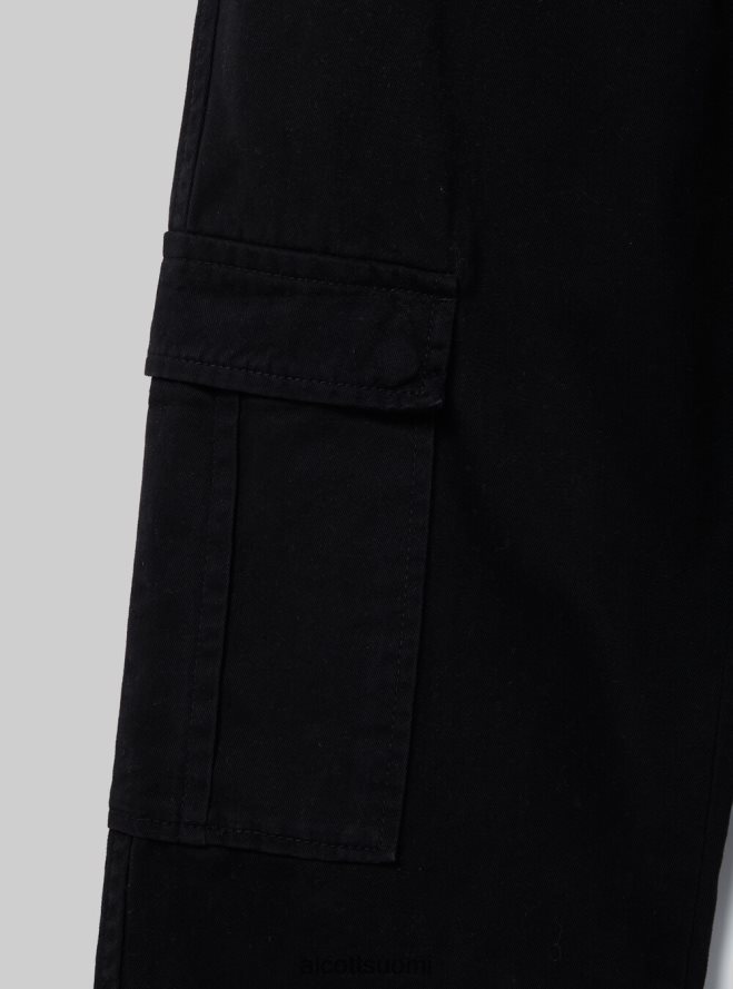 vaatetus fi Alcott naiset pantalone lasti twillissä bk1 musta HL28P097