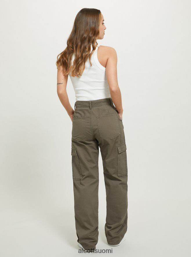 vaatetus fi Alcott naiset pantalone lasti twillissä bk1 musta HL28P099