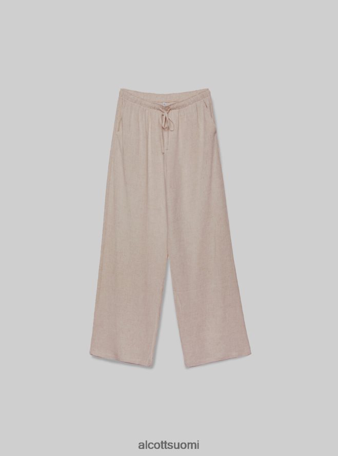 vaatetus fi Alcott naiset pantaloni palazzo con coulisse bk1 musta HL28P0348