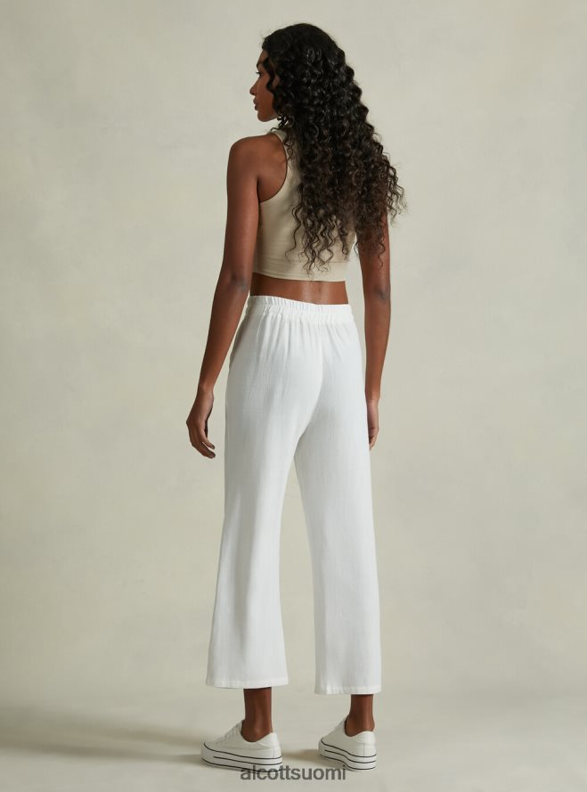 vaatetus fi Alcott naiset pellavasekoiteiset culotte-housut wh2 valkoinen HL28P018