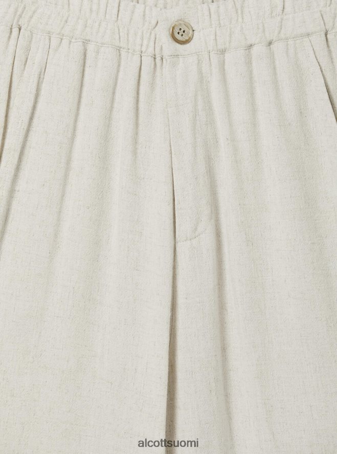 vaatetus fi Alcott naiset pellavasekoiteiset culotte-housut wh2 valkoinen HL28P0472