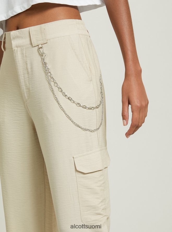 vaatetus fi Alcott naiset pellavasekoiteiset ketjuhousut bk1 musta HL28P0248