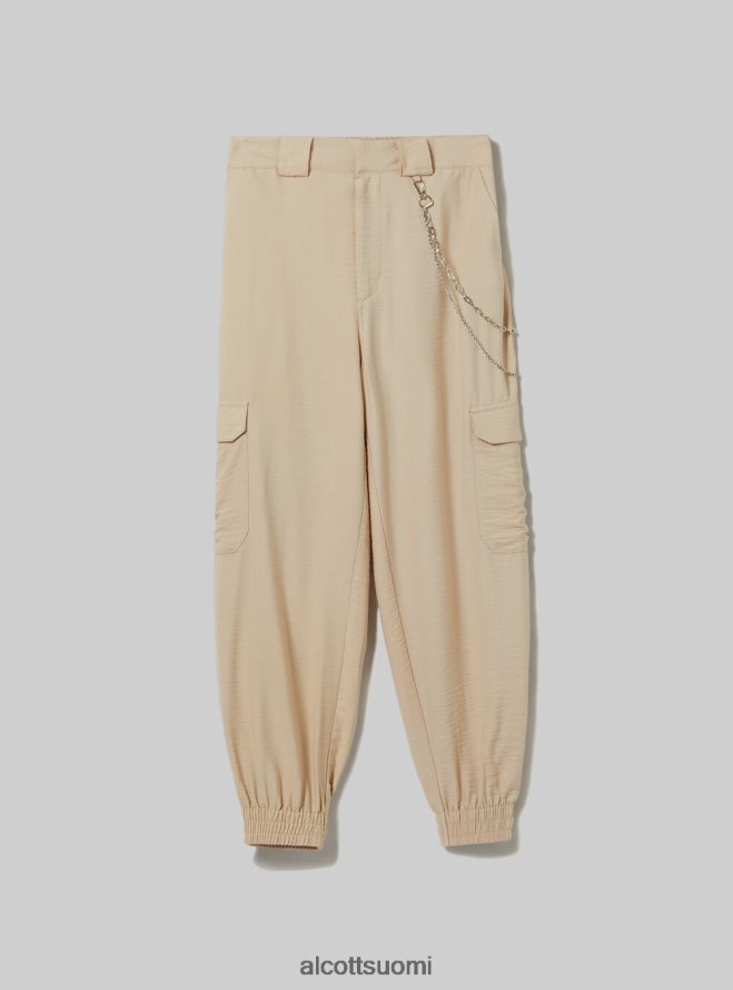 vaatetus fi Alcott naiset pellavasekoiteiset ketjuhousut bk1 musta HL28P0248