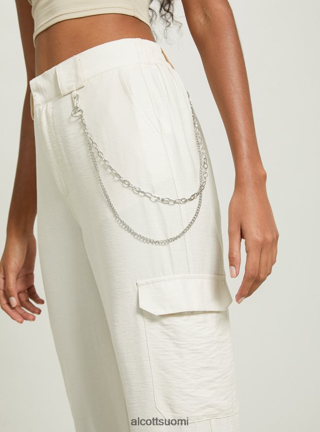 vaatetus fi Alcott naiset pellavasekoiteiset ketjuhousut bk1 musta HL28P0419