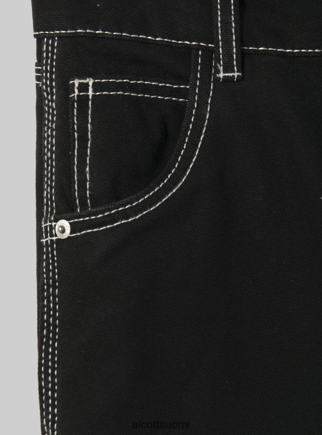 vaatetus fi Alcott naiset puusepän kangashousut bk1 musta HL28P0148